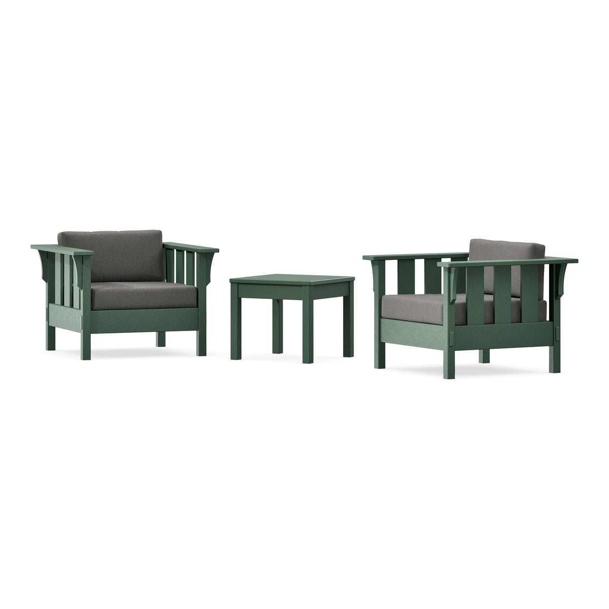 POLYWOOD Acadia 3-Piece Deep Seating Set in Green