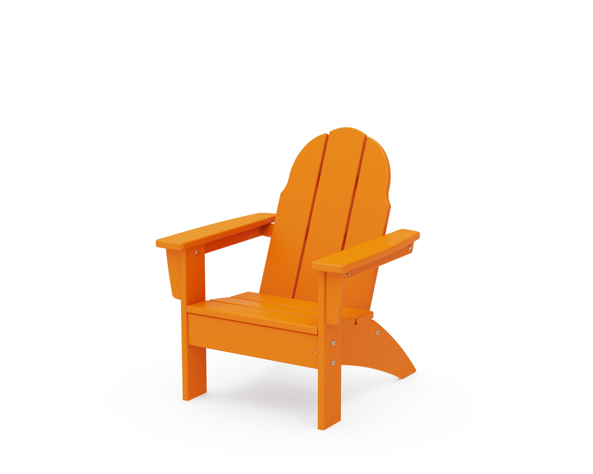 POLYWOOD Kids Vineyard Adirondack Chair in Tangerine