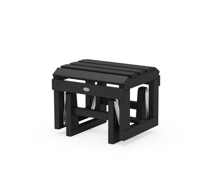 POLYWOOD Classic Adirondack Glider Ottoman in Black