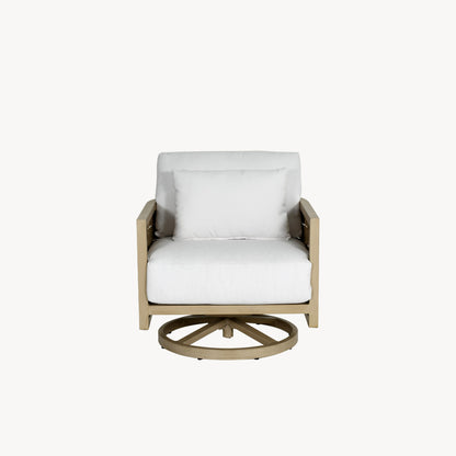 Castelle Biscayne Cushioned Lounge Swivel Rocker