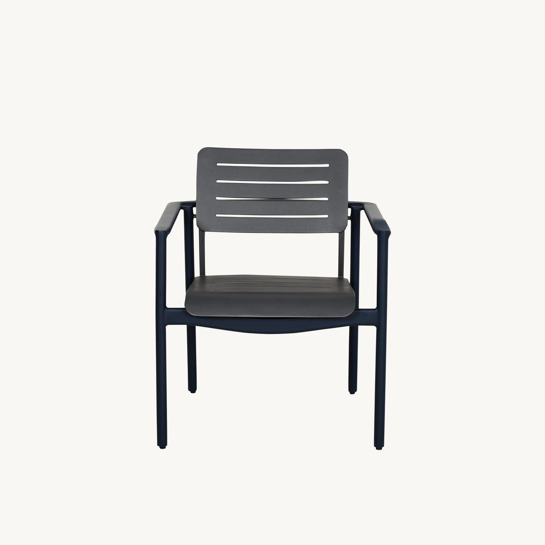 Castelle Davenport Stackable Slats Arm Dining Chair