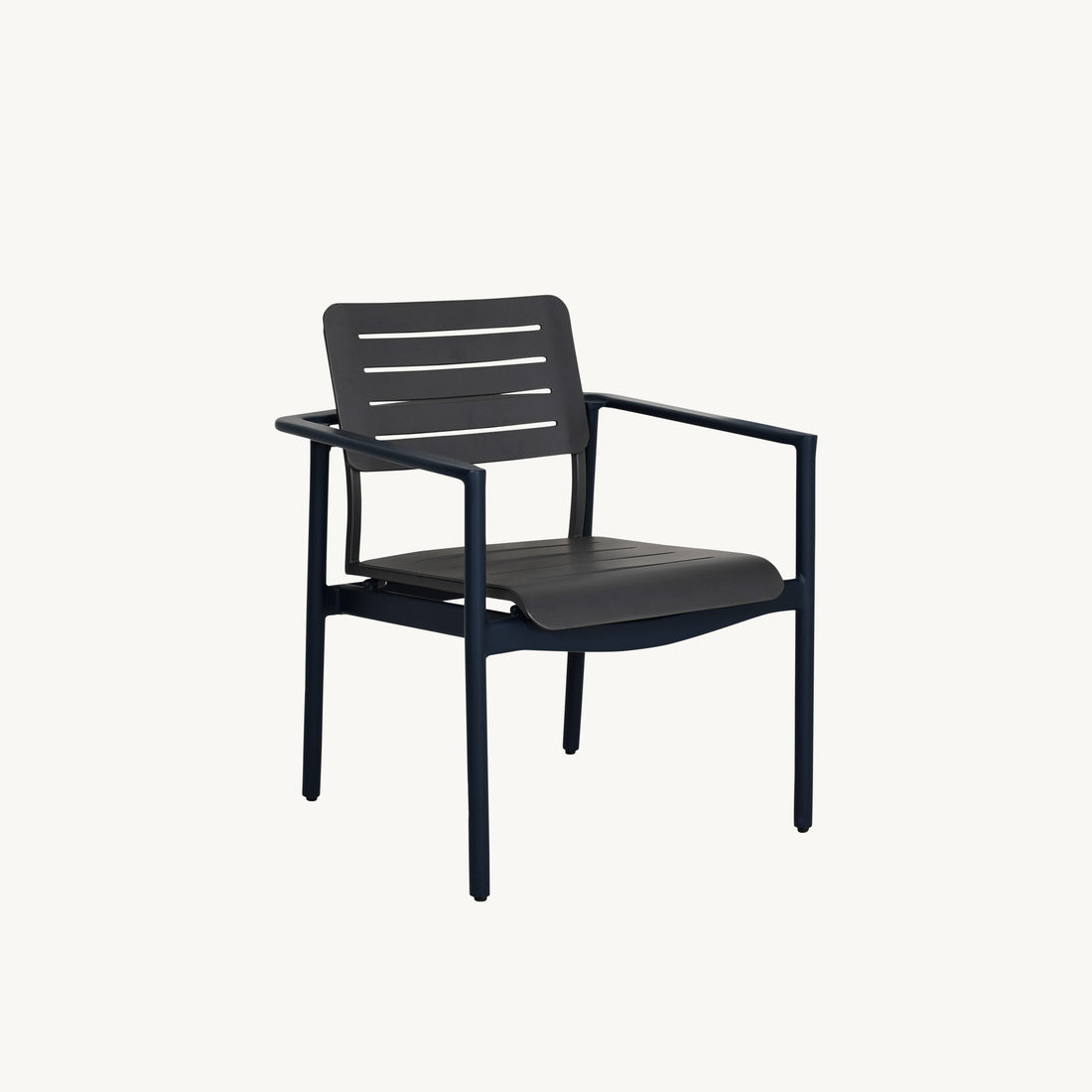 Castelle Davenport Stackable Slats Arm Dining Chair, view 2