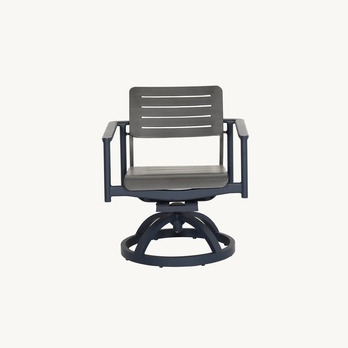 Castelle Davenport Stackable Slats Arm Dining Swivel Rocker, view 3