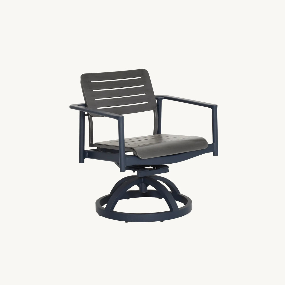 Castelle Davenport Stackable Slats Arm Dining Swivel Rocker, view 6