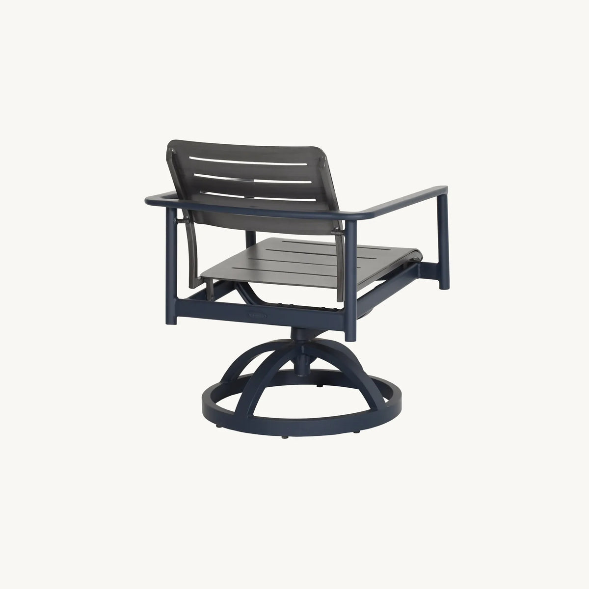 Castelle Davenport Stackable Slats Arm Dining Swivel Rocker