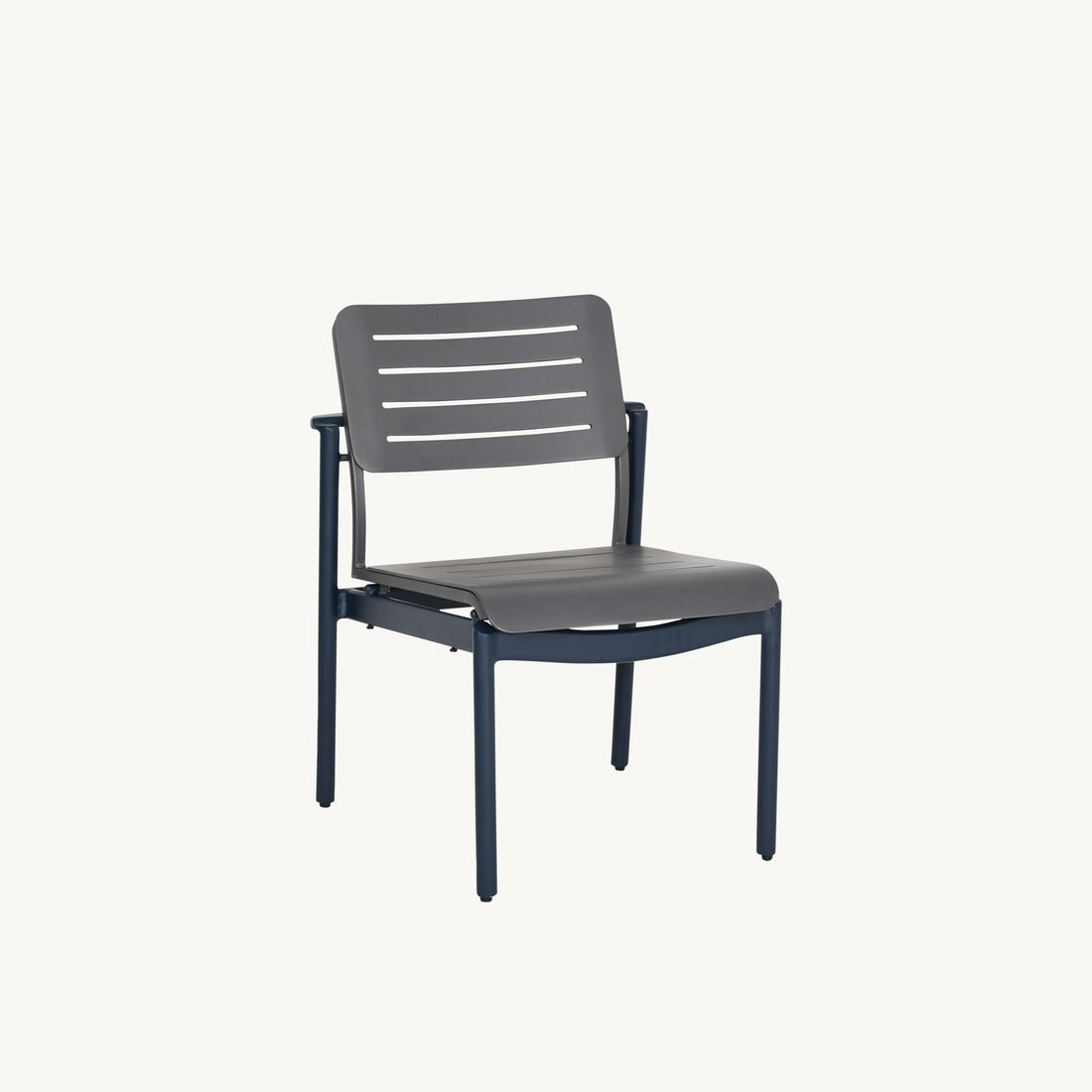 Castelle Davenport Stackable Slats Armless Dining Chair, view 2