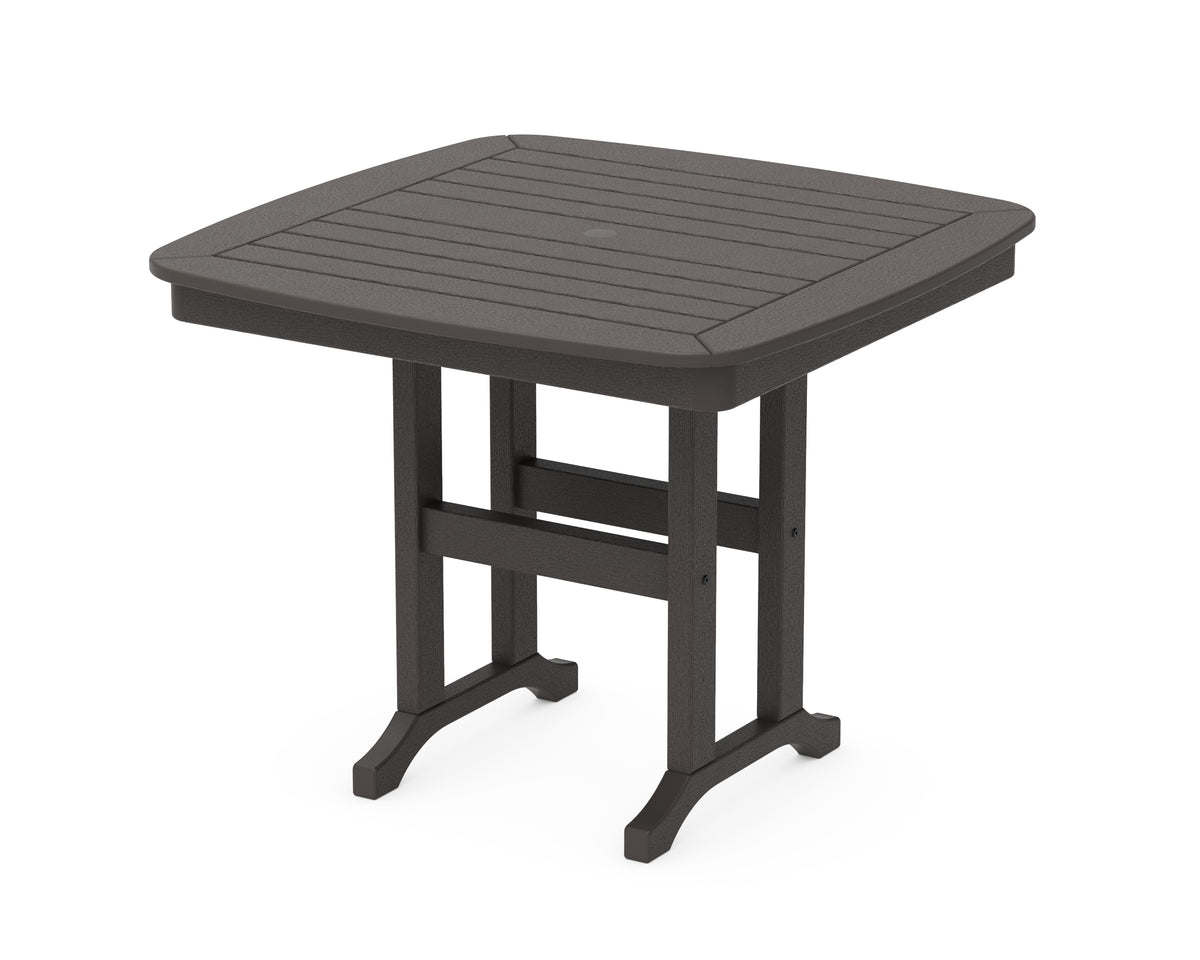 POLYWOOD Nautical 37" Dining Table in Vintage Coffee