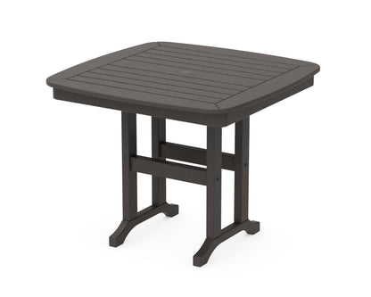 POLYWOOD Nautical 37" Dining Table in Vintage Coffee