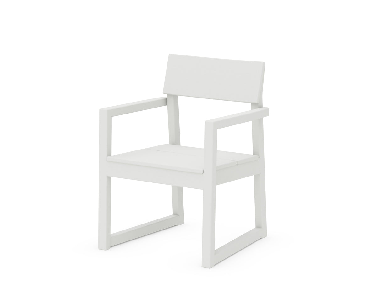 POLYWOOD EDGE Dining Arm Chair in Vintage White