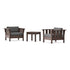 POLYWOOD Acadia 3-Piece Deep Seating Set in Mahogany