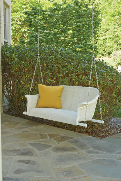 Lloyd Flanders All Seasons Settee Swing with Padded Seat, lifestyle photo 3