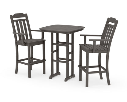 POLYWOOD Cottage 3-Piece Bar Set in Driftwood