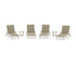 POLYWOOD 6-Piece Coastal Woven Chaise with Arms and Wheels Lounge Set in Sand / Dune Grass