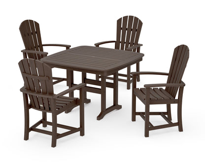 POLYWOOD Palm Coast 5-Piece Dining Set with Trestle Legs - 44" Table in Kona