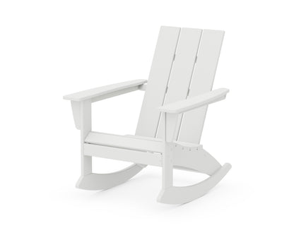 POLYWOOD Modern Adirondack Rocking Chair in White