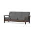 POLYWOOD Harbour Deep Seating Sofa in Mahogany / Ash Charcoal