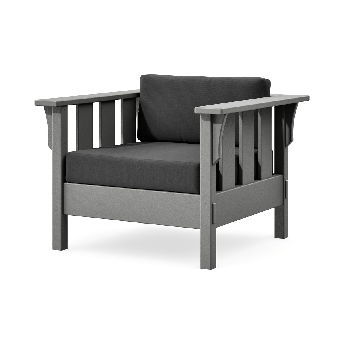 POLYWOOD Acadia Deep Seating Chair in Slate Grey / Spectrum Carbon