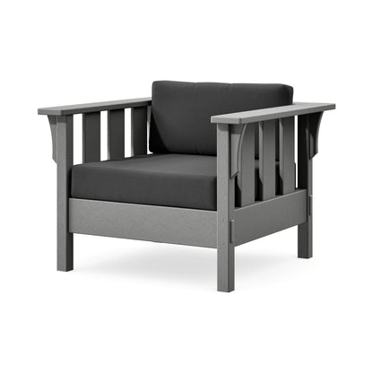 POLYWOOD Acadia Deep Seating Chair in Slate Grey / Spectrum Carbon
