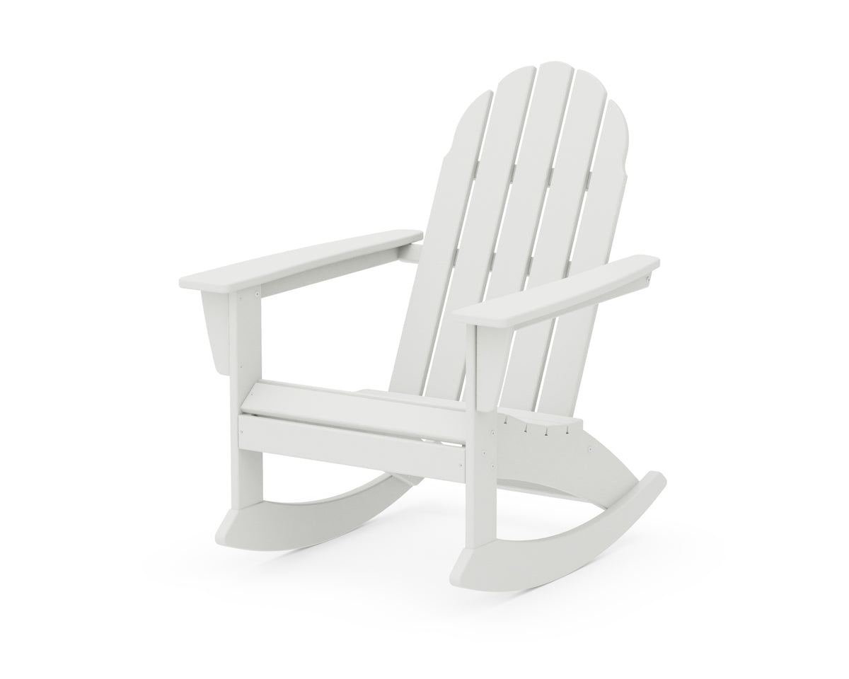 POLYWOOD Vineyard Adirondack Rocking Chair in Vintage White