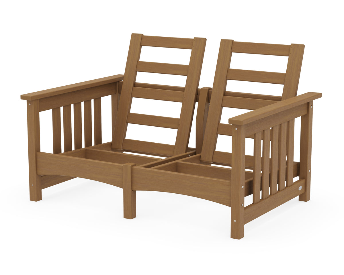 POLYWOOD Club Mission Loveseat Frame in Natural