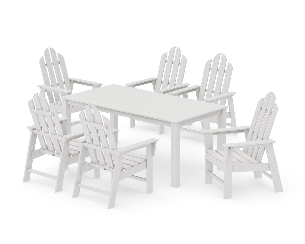 POLYWOOD Long Island 7-Piece Parsons Dining Set in Vintage White
