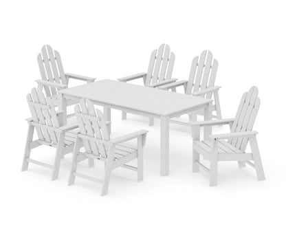POLYWOOD Long Island 7-Piece Parsons Dining Set in Vintage White