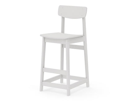POLYWOOD Modern Studio Urban Bar Chair in Vintage White
