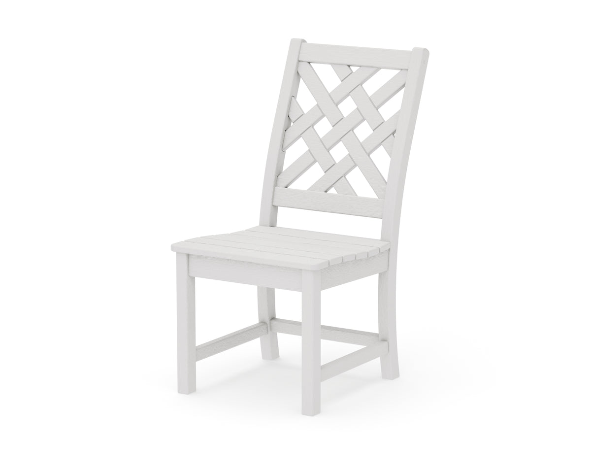 POLYWOOD Wovendale Dining Side Chair in Vintage White