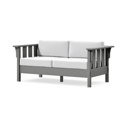 POLYWOOD Acadia Deep Seating Loveseat in Slate Grey / Natural