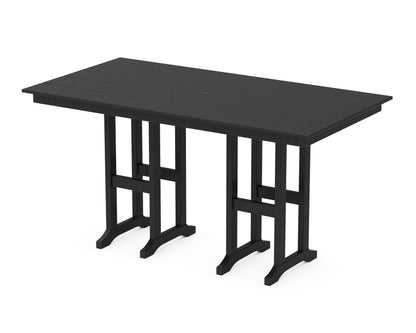 POLYWOOD Farmhouse 37" x 72" Counter Table in Black