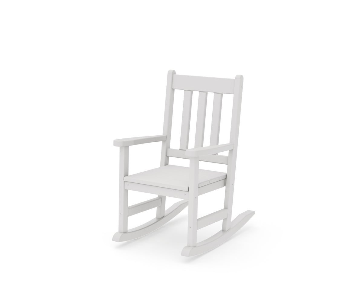 POLYWOOD Kids Vineyard Rocking Chair in Vintage White
