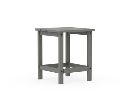 Additional angle of the POLYWOOD Long Island 18" Side Table in Slate Grey