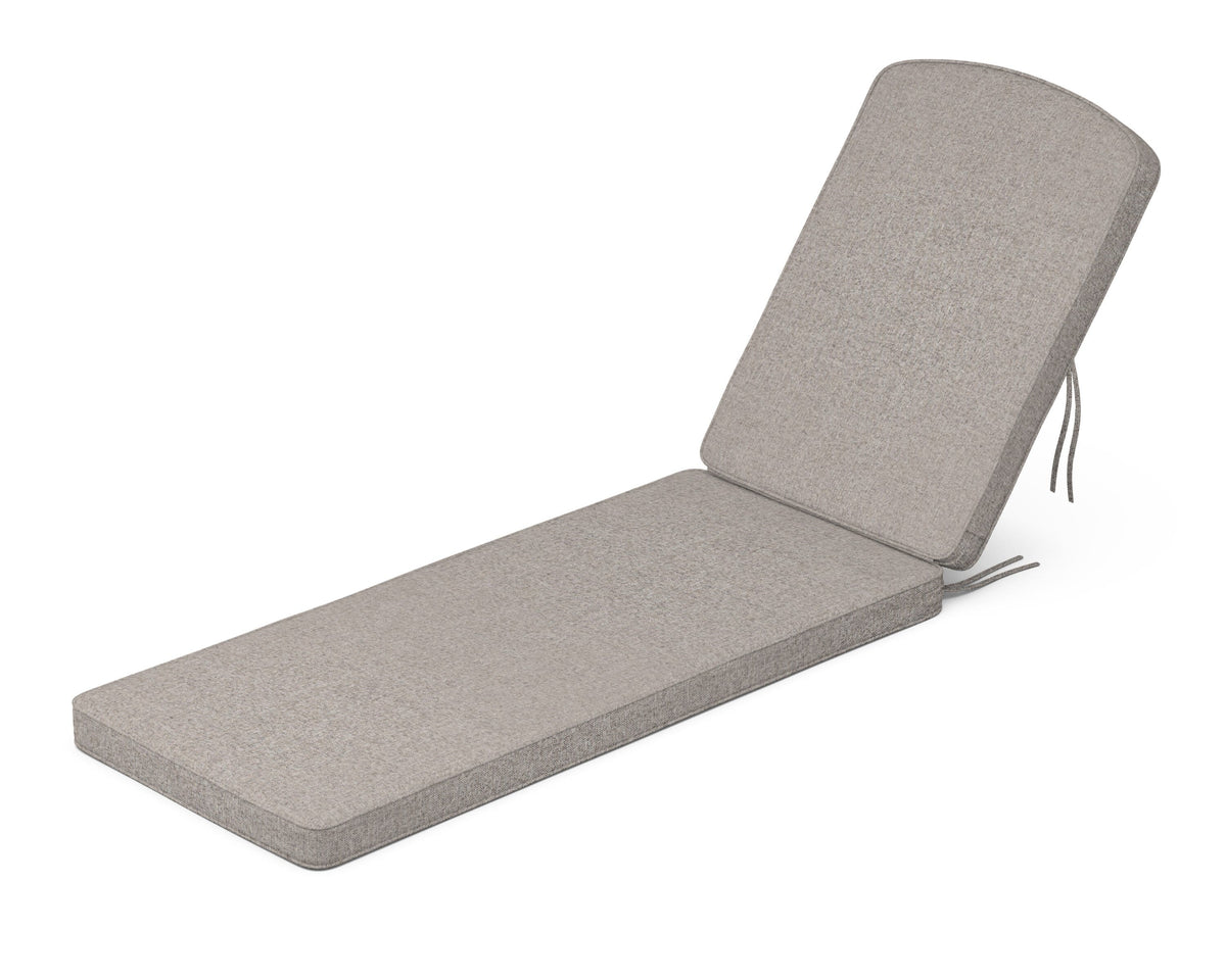 POLYWOOD Chinoiserie Chaise Cushion in Weathered Tweed