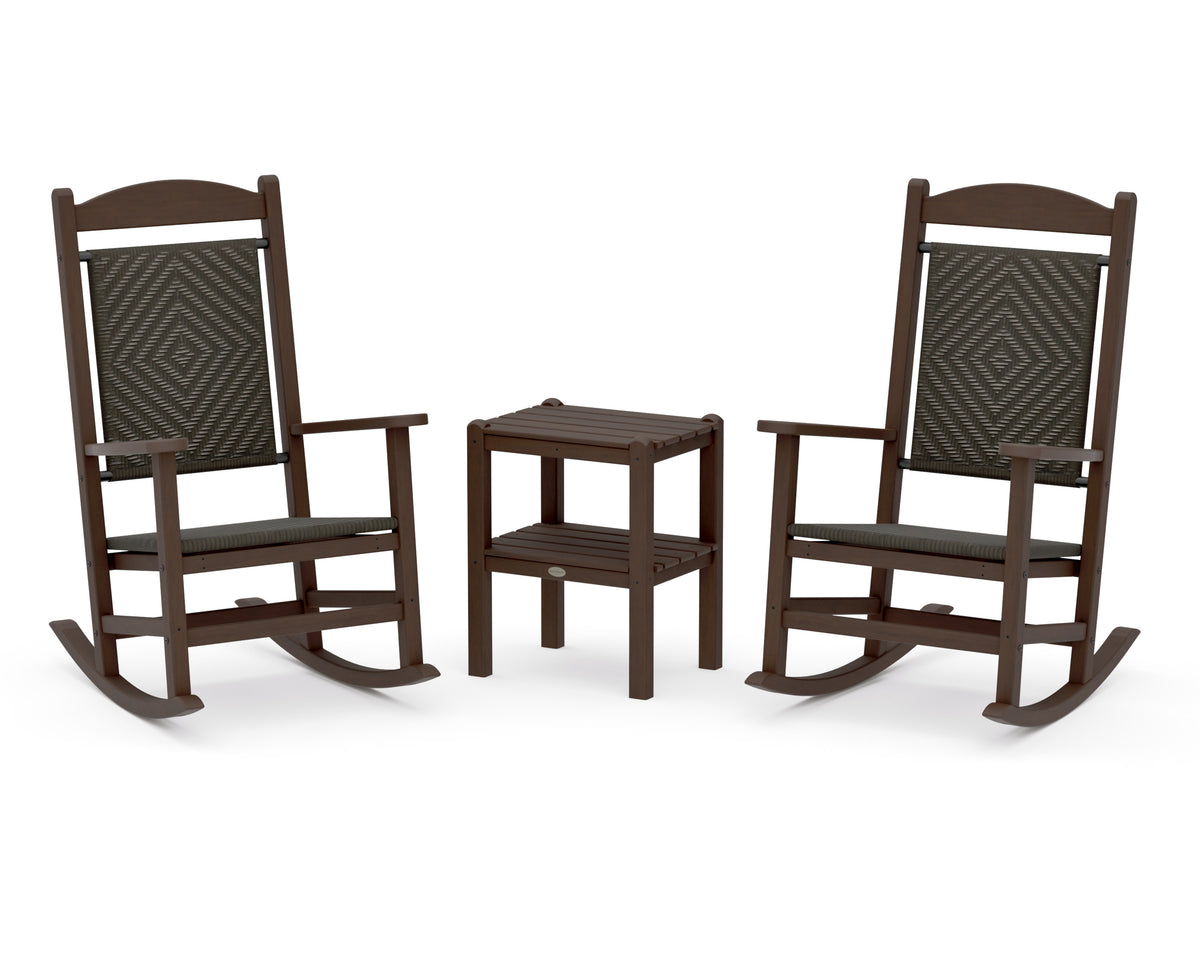 POLYWOOD Presidential Woven Rocker 3-Piece Set in Kona / Cahaba