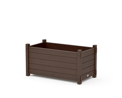 POLYWOOD Nautical Rectangle Double Planter Box in Kona