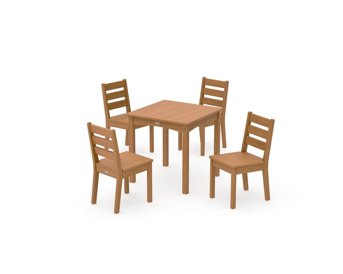 POLYWOOD Lakeside Kids 5-Piece Dining Set in Natural