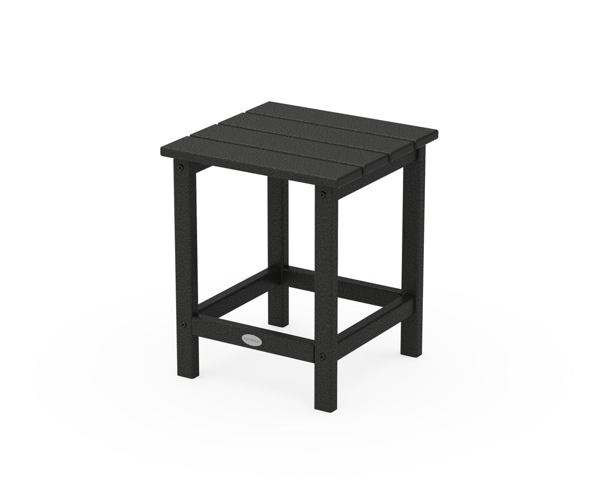 POLYWOOD Long Island 18" Side Table in Black