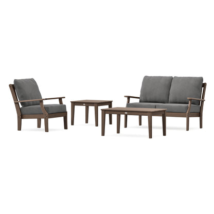 POLYWOOD Braxton 4-Piece Deep Seating Set in Kona