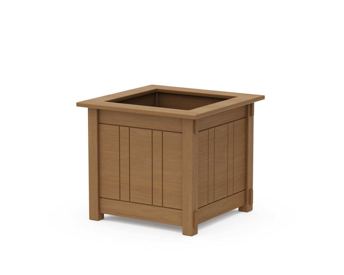 POLYWOOD Acadia Large Square Planter Box in Natural