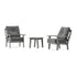 POLYWOOD Mission 3-Piece Deep Seating Set in Slate Grey
