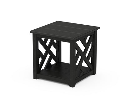 POLYWOOD Chippendale Accent Table in Black