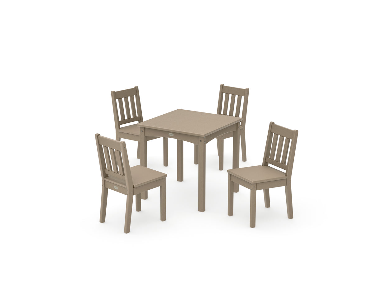POLYWOOD Vineyard Kids 5-Piece Dining Set in Vintage Sahara