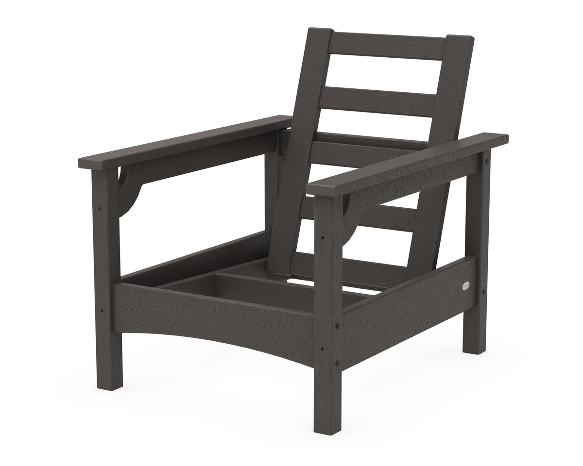 POLYWOOD Club Chair Frame in Vintage Coffee