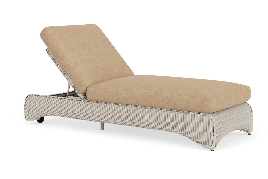 Lloyd Flanders Lloyd Loom Chaise – 2x2 Weave in Linen with Hayden Sand fabric, view 3