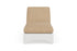 Lloyd Flanders Lloyd Loom Chaise – 2x2 Weave in Matte White with Hayden Sand fabric