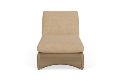 Lloyd Flanders Lloyd Loom Chaise – 2x2 Weave in Fawn with Hayden Sand fabric