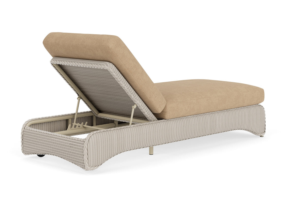 Lloyd Flanders Lloyd Loom Chaise – 2x2 Weave in Linen with Hayden Sand fabric, view 6