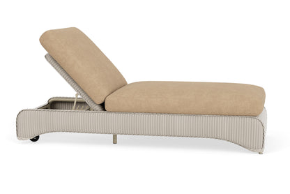 Lloyd Flanders Lloyd Loom Chaise – 2x2 Weave in Linen with Hayden Sand fabric, view 4