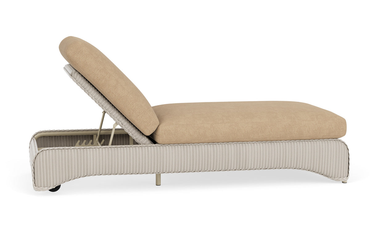 Lloyd Flanders Lloyd Loom Chaise – 2x2 Weave in Linen with Hayden Sand fabric, view 5