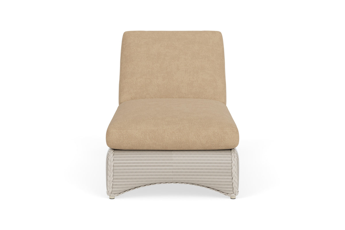 Lloyd Flanders Lloyd Loom Chaise – 2x2 Weave in Linen with Hayden Sand fabric